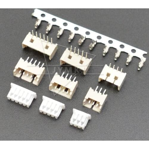 50pcs MICRO JST 1.25 2/3/4/5/6 pin connector 1.25MM PITCH Horizontal Straight pin header / Housing / terminal 1.25-2p/3p/4p/5p