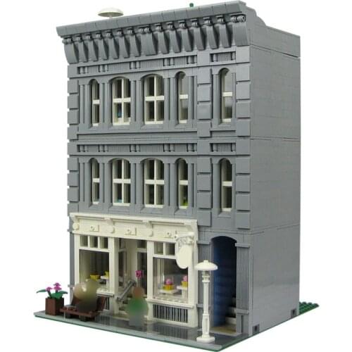 Building Block C4223 City Sugar And Spice Brick Food Shop Retail Store Bricks Street View Restaurant House Set Model Toy Diy Edu