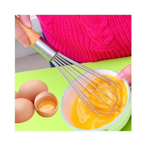 Stainless Steel Egg Beaters Whisk Mixer Kitchen Blender Cook Tools Stirring Handle Baking Tool