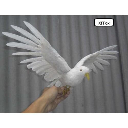 Cute real life white pigeon model foam&feather wings dove bird doll about 30x48cm xf0059