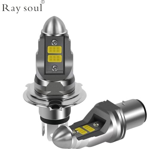 Motorcycle H4 LED Headlight Bulbs 12V 4000LM Moto Accessories Fog Lights 7000K P43t HS1 BA20D