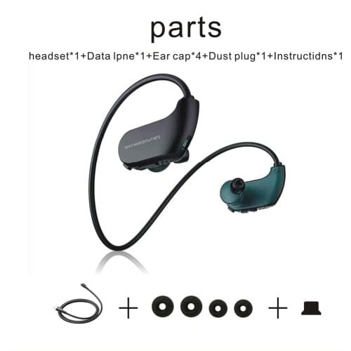 Fashion Outdoor IPX8 Waterproof Swimming MP3 Player Sport Headphone HiFi Music 4G/8G Memory Diving Running Dustproof Earphones