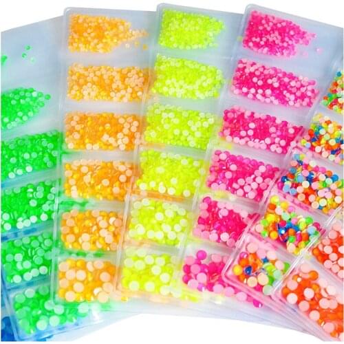 Neon Non Hotfix, ss6, ss8,ss10 ,ss12, ss16, ss20,Nail NEON glass crystal rhinestones - NEON Stone - flatback 850 pcsrhinestones