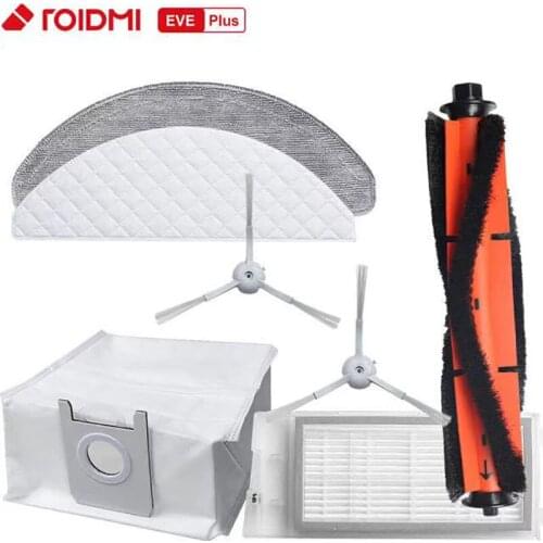 Original Main Brush Dust Bag Disposable Wipes Mop Cloths HEPA Filter for Xiaomi ROIDMI EVE Plus Vacuum Cleaner Accessories Parts