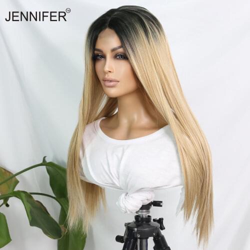 Synthetic Middle Part Lace Wigs For Women 26inch Long Straight Hair Cosplay/Daily 4 color optional High Temperature Fiber