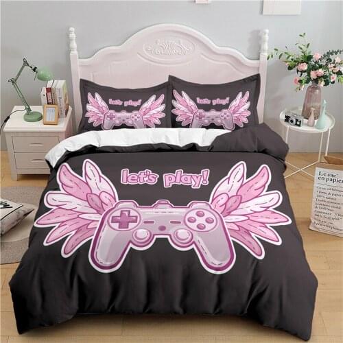 Luxury 3D Game Console Print 2/3Pcs Kid Bedding Set Comfortable Duvet Cover Pillowcase Home Textile Queen and King EU/US/AU Size