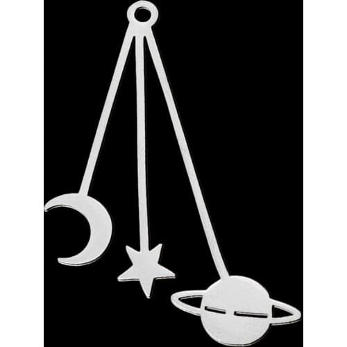 5pcs/lot 100% Stainless Steel Star Moon Planet DIY Earring Pendant Charm Wholesale Factory Prices Finding Supplies Never Fade