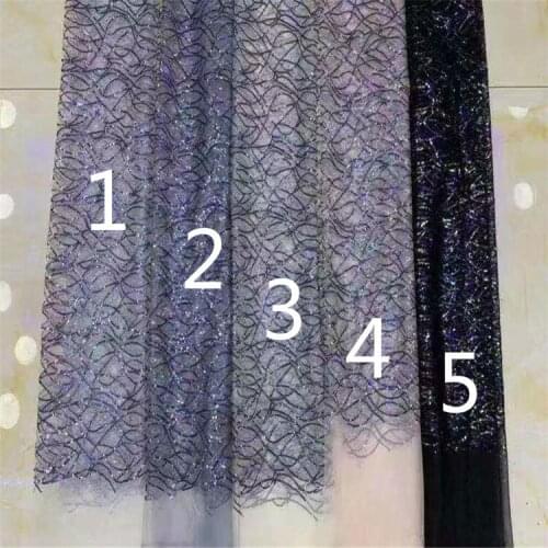 Sequined Mesh Embroidery Lining One-Piece Dress Wedding Dress Lace Fabric Multi-Color Sequined Mesh Fashion Fabric