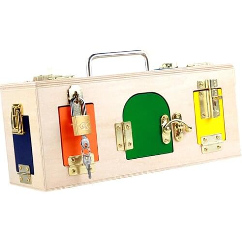 Locks & Latches House Box Wooden Educational Toy for Toddlers Babies Kids, Early Development Activity Centers