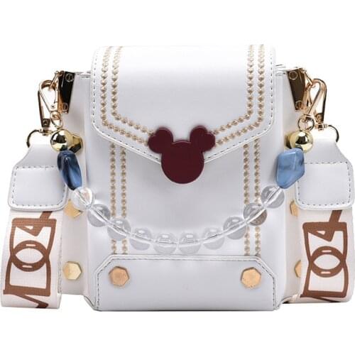Disney mickey mouse chain pu messenger shoulder bag women handbag cartoon shopping bag