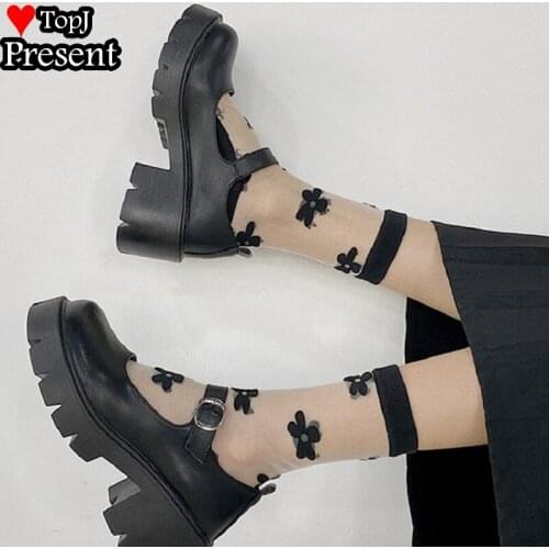 Women girl lolita shoes jk uniform shoes Mary Jane platform pumps student school uniform shoes