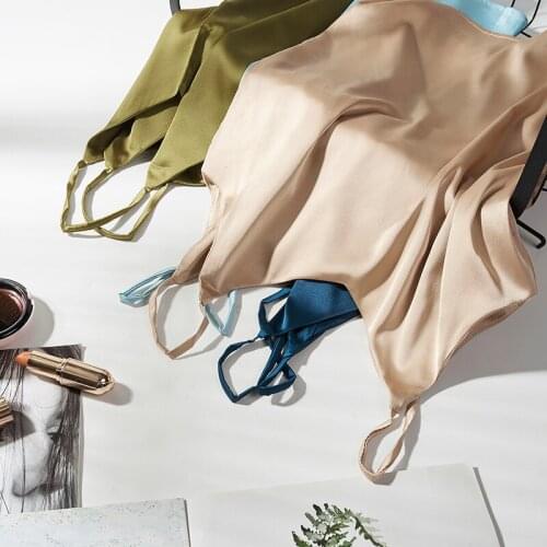 2021 Summer Crop Top Women Camis Silk Satin Tank Top Women Camisole White Sleeveless Roupas Femin Spaghetti Strap Top Plus Size