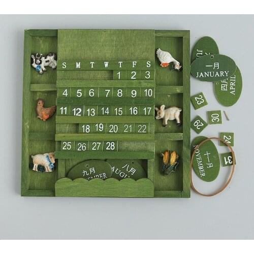 1PCS Christmas Calendar Pendant Vintage Wood Advent Calendars Hanging Ornaments Christmas Party Home Office Decoration Supplies