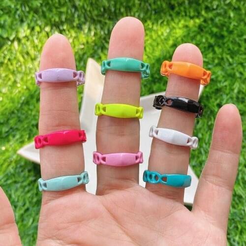 10Pcs 2021 New Trendy Colorful Dripping oil Geometric Rings Punk Irregular Open Rings for Women Party Jewelry