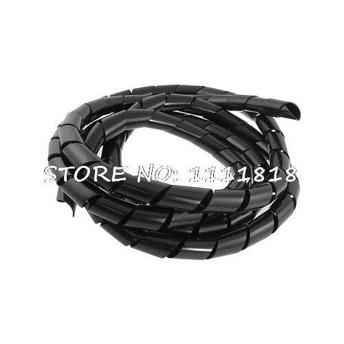 20mm Outside Dia 9.5 Ft Spiral Wire Wrap Desktop PC Manage Cable
