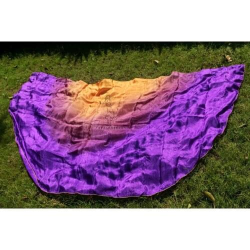 2016 design 100% real silk belly dance veil, cheap dance veils, semicercle veil wholesale 250*114cm Orange Brown Purple