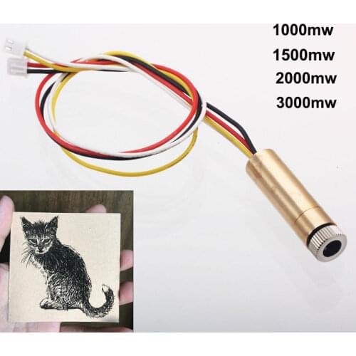 3000mw 4pin ttl/pwm control 445nm laser head replace kit for neje dk-8-kz dk-8-fkz dk-bl laser engraver