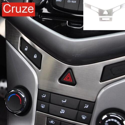 Angelguoguo For Chevrolet Cruze hatchback car center console Y type panel and In-car air circulation button panel stickers
