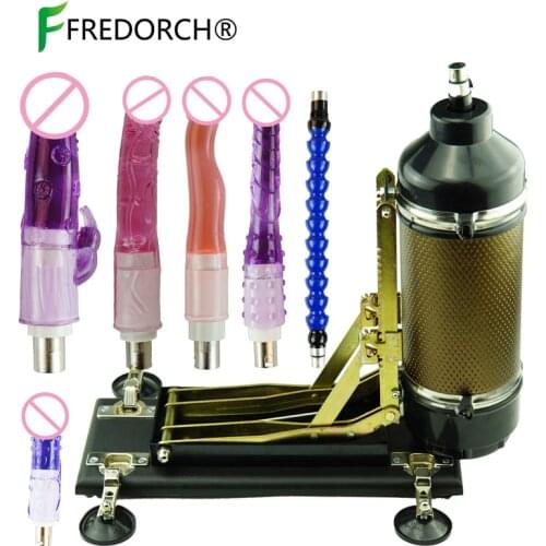 Fredorch Automatic Retractable Sex Machine for Women with 7 Different Attachments Vibrator dildo Love Machine for Men