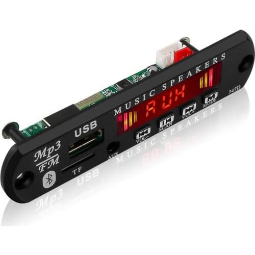2019 Car Audio USB TF FM Radio MP3 Module Wireless Bluetooth DC 5V 12V MP3 WMA FM Decoder Board with Remote Control MP3 Speaker