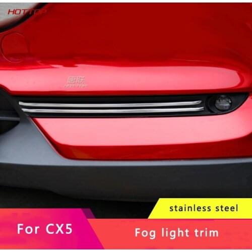 For Mazda CX5 2017-2020 Fog Lamp Decorative Strip Fog Lamp Eyebrow Fog Lamp Frame Decoration Modification