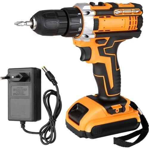 21V Mini Electric Drill Portable Cordless Electric Screwdriver Household Drills with 3/8 Inch Chuck 36Nm Max Torque Power Tools
