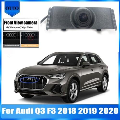 HD Car Front View camera | for Audi Q3 F3 2018 2019 2020 Night Vision / waterproof Front Camera / Parking LOGO Front Camera