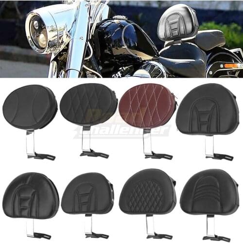Chrome Motorcycle Adjustable Driver Backrest Fit For Harley Fatboy Heritage Softail 2007-2017