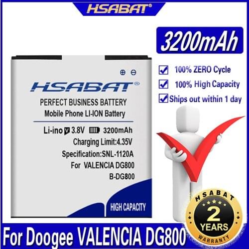HSABAT 100% New 3200mAh B-DG800 Battery for DOOGEE DG800 Doogee VALENCIA DG800