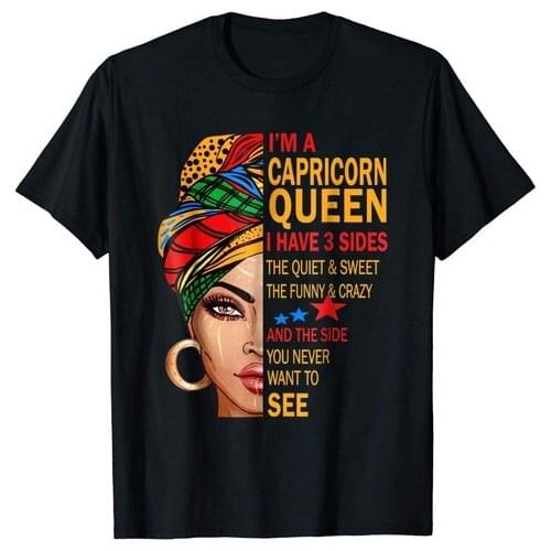 CAPRICORN QUEEN I HAVE 3 SIDES SHIRT, CAPRICORN ZODIAC TEES Men T-shirt