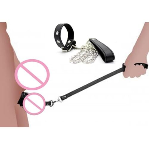 Leather Scrotum Leashes Cockring, Cock And Ball Chastity Cage ,Add Weight Penis Ring Bondage,Ball Strethcer for CBT