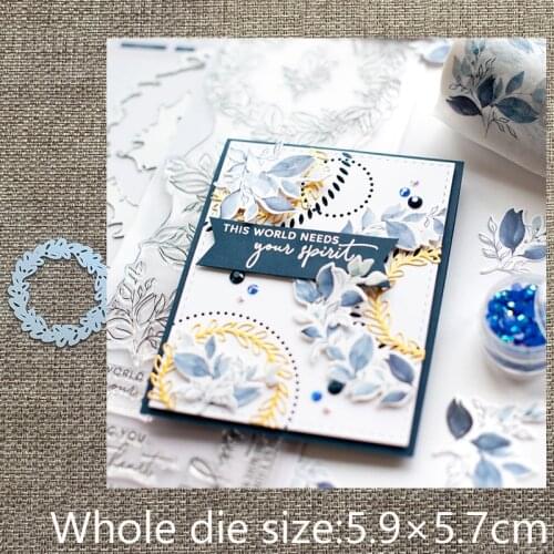 XLDesign Craft Metal Cutting Dies stencil mold LEAFY CIRCLE decoration scrapbook Album Paper Card Craft Embossing die cuts