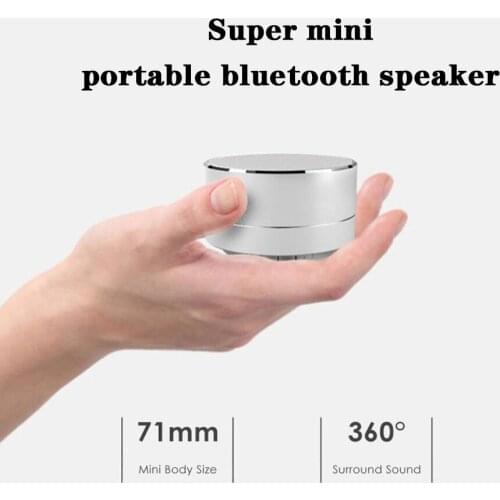 Mini Bluetooth Speaker Wireless Portable Glow Speakers Column with Aluminum Alloy Case Bass Audio Fm Radio Music Sound Box