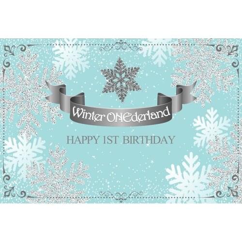 MEHOFOTO The Little Prince Backdrop Winter Wonderland Photo Background Video Baby Shower Party Supplies White Snowflake 179