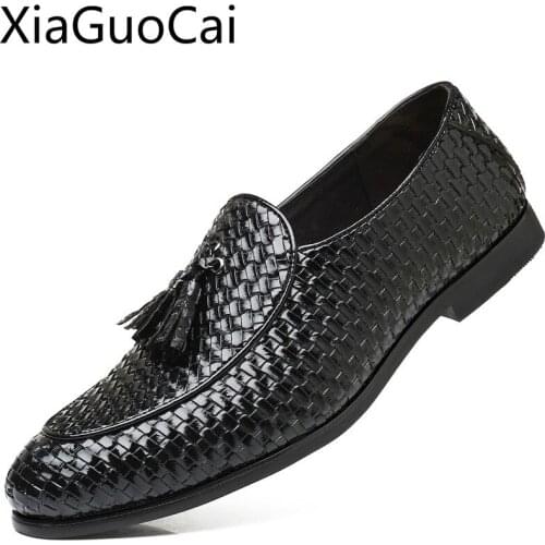Big Size Mens Peas Loafers Shoes Foreign Trade Cross-border Casual Flat Shoes Sets of Trend Tassel Male Casual Shoes