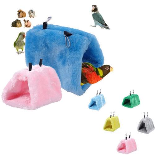 Soft Plush Snuggle Hanging Cave Parrot Swing Bird Toy Cage Hammock Pet Bird Bunk Bed Cages Nests