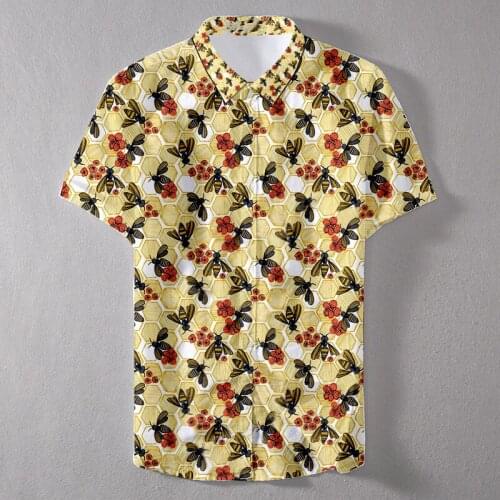 New Honeybee 3d camicia casual estate asciugamento veloce di maglia maschile maglione casual Street hip hop shirt