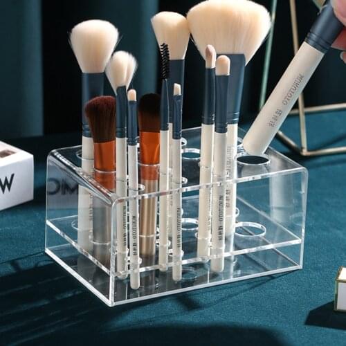 New High Quality Acrylic Eyebrow Penlcil Stand Holder Makeup Cosmetic Brush Storage Organizer Rack Pencil Display Pen Shelf Rack