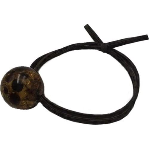 Korean Style High Quality Fashion New Arrival Leopard Hair Band Acrylic Balls Hair Rope Hair Rings Women Girls Headpiece Gifts