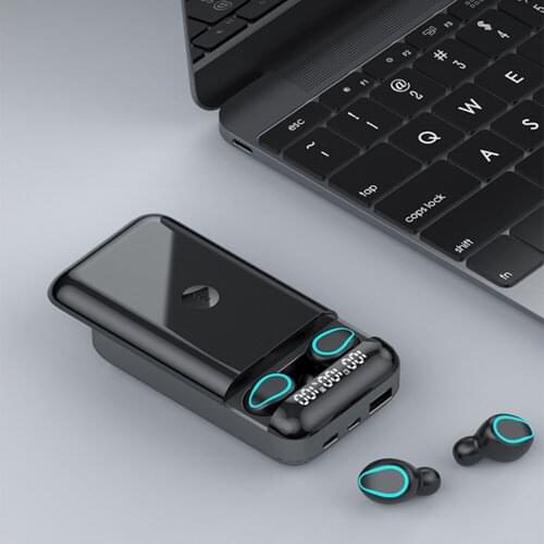 New TWS X38 In-Ear Headphones BT5.0 Wireless Stereo Intelligent Noise Reduction Waterproof Touch Earbuds with Digital Display