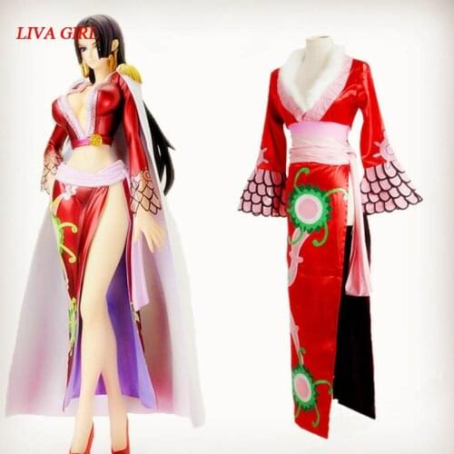 New Sexy One Piece Boa Hancock Cosplay Costume With Cloak Boa Dress For woman