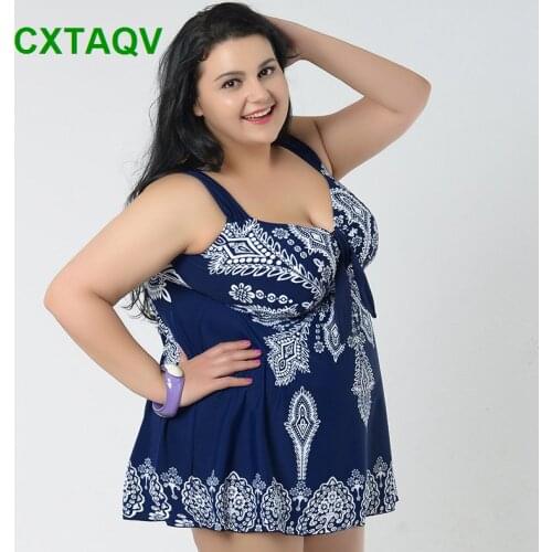 Super Large Plus Size 4XL-10XL Tankini High Elastic Swimdress Beach Bathing Suit Slim Swimwear Push Up Two-piece Swimsuit Sale