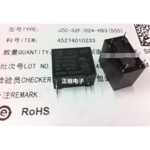 Relay JZC-32F-024-HS3 (555) 4 feet 10A125AC normally open