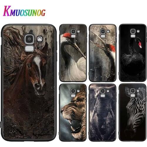 Hot Animal Oil Painting For Samsung Galaxy J2 J3 J4 Core J5 J6 J7 J8 Prime duo Plus 2018 2017 2016 Silicone Phone Case