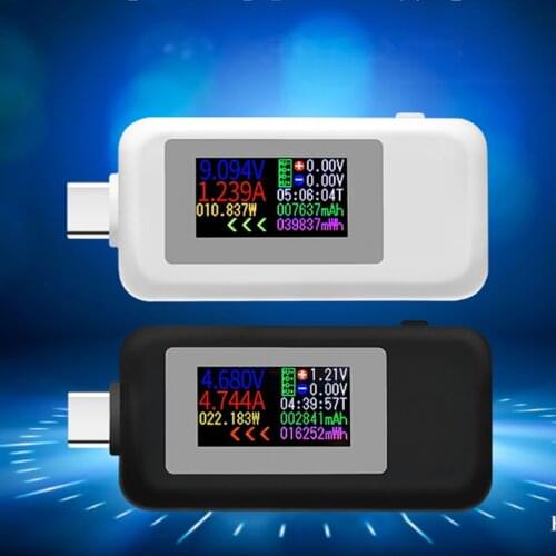 Type-C Color Display USB Tester KWS-1902C Current Voltage Monitor Power Meter Display Type-c Two-Way Tester Suitable for Cellph