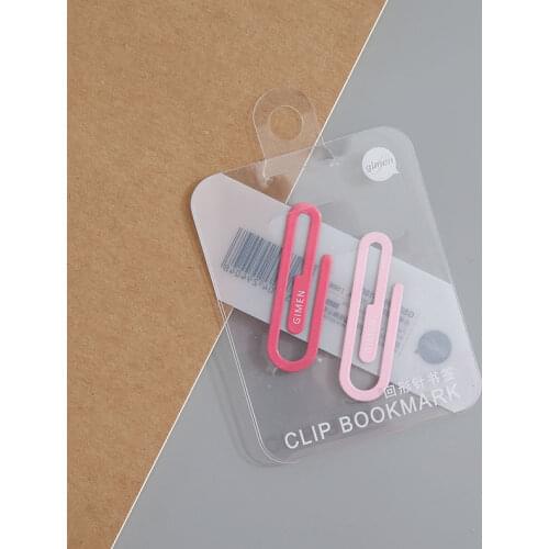2 pieces of giant creative paper clip bookmark round office supplies stationery gift small green + yellow