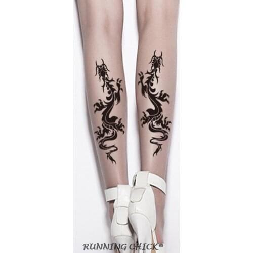 Dragon Totem 3d Print Large Tattoo Pantyhose Thin Summer Women Pantyhose Wholesales