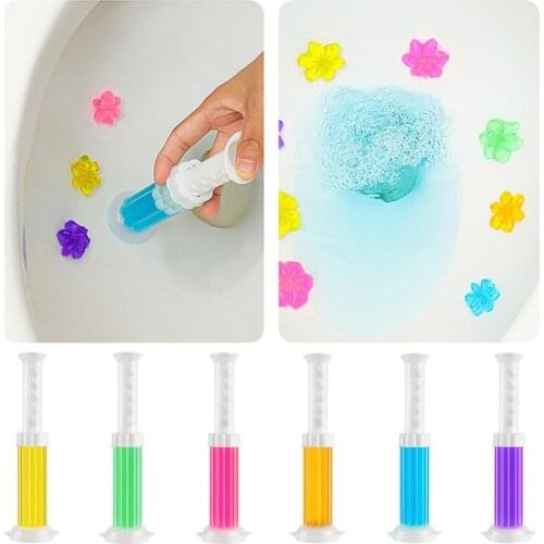 1PC Toilet Cleaning Gel Toilet Deodorant Air Freshener Needle Cleaner Flower Aromatic Toilet Gel Detergent Household Cleaner