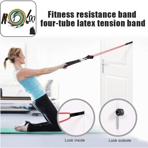 11pcs Pull Rope Set Webbing Resistance Bands Exercise Elastic Strength Training Ropes SAL99