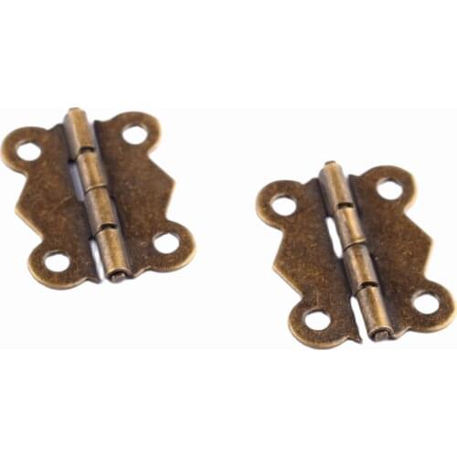 24 pcs Antique Bronze Mini Box Hinges Butterfly Hinges Vintage Hardware with Screws for Crafts Wooden Box Gift Box Hinges